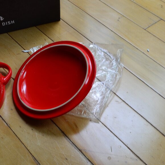Bruntmor 2-Quart Ceramic Casserole Dish, Red - Picture 10 of 11